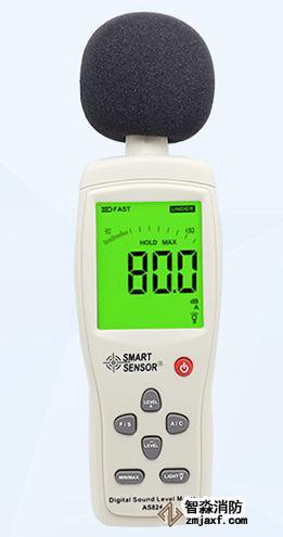 數(shù)字聲級計量程：30dB～130dB；精度：1.5dB